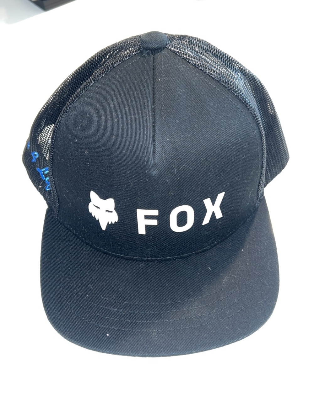 Fox Black Kids Trucker Hat with White Logo